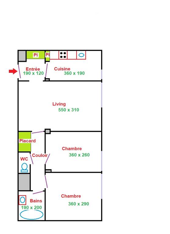 Appartement a louer bois-colombes - 3 pièce(s) - 58 m2 - Surfyn