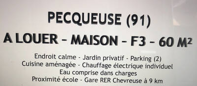 Location maison 3 pièces Pecqueuse (91470)