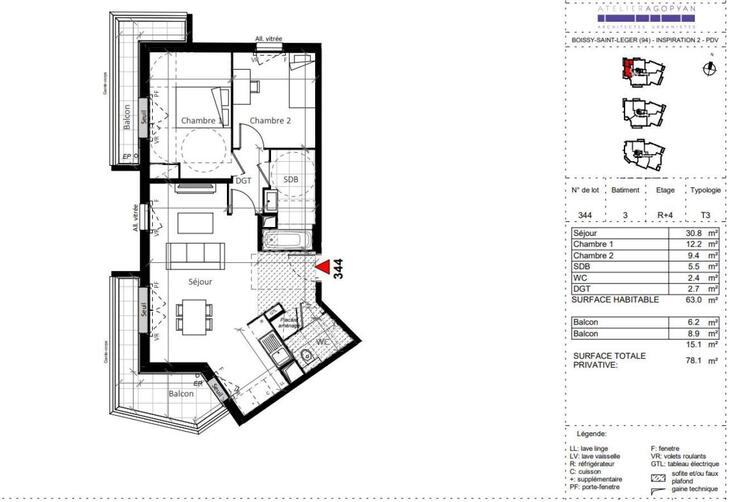 Appartement Boissy-Saint-Léger (94470)