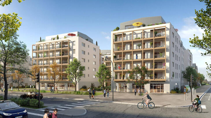 Programme immobilier Tours quartier Urban Lodge à 9 minutes du tramway A Tours