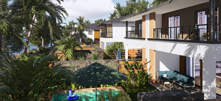 Programme immobilier Saint-Pierre Grand Bois villas avec piscines au sud de l'île Saint-Pierre