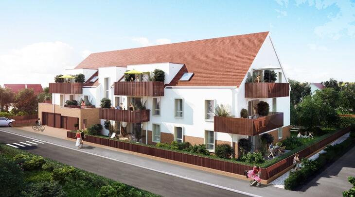 Programme immobilier neuf à vendre – Illkirch-Graffenstaden résidence intimiste proche tram et bus