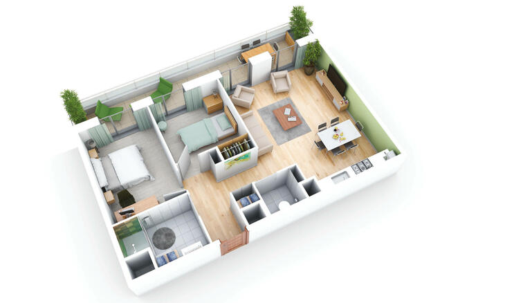 Programme immobilier neuf à vendre – Rouen rive droite écoquartier Flaubert proche tram