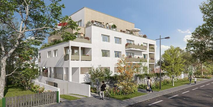 Programme immobilier neuf à vendre – Nantes quartier Bords de Sèvre à 10 min à pied des Roches Vertes