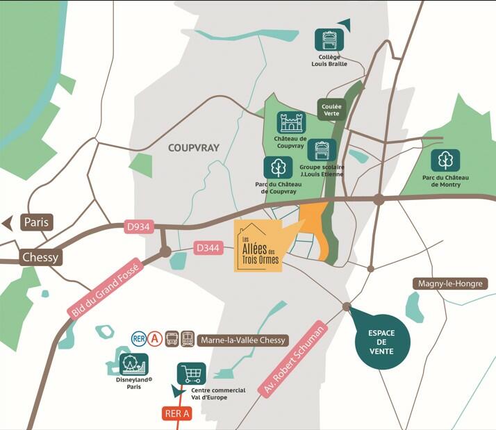 Programme immobilier Les Allées des Trois Ormes Chapitre 1 Coupvray