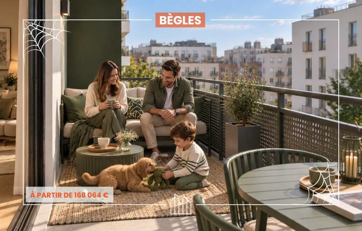Programme immobilier neuf à vendre – ENTRE BORDEAUX ET BÈGLES, À 5 KM DU CENTRE-VILLE DE BORDEAUX, À PROXIMITÉ DU TRA