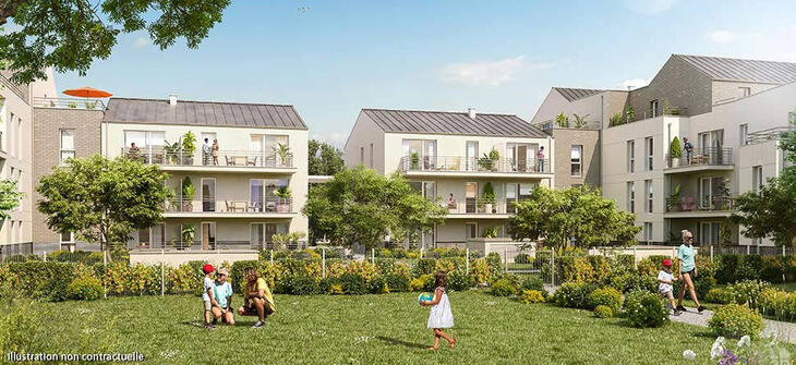 Programme immobilier neuf à vendre – Tours au coeur d'un parc-jardin