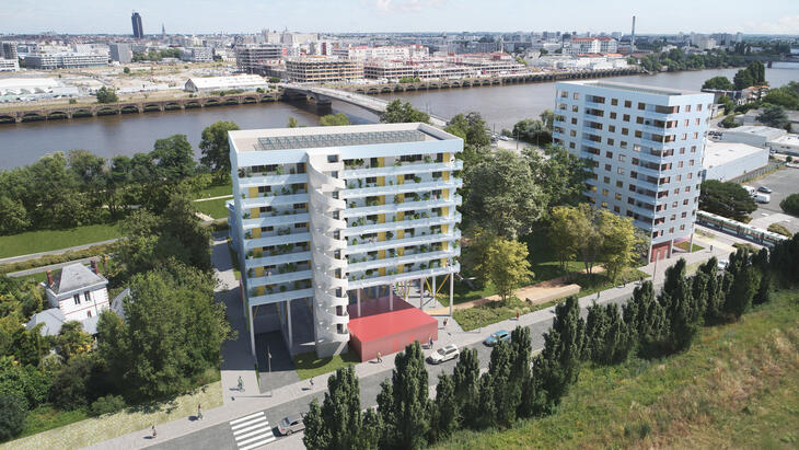 Programme immobilier Rezé face à la Loire au pied de l'Ile de Nantes Rezé