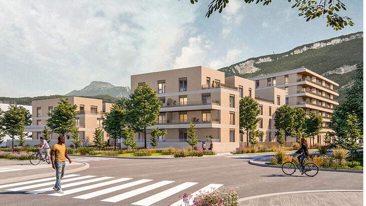 Programme immobilier Fontaine écoquartier Porte du Vercors à 10 min du tram A Fontaine
